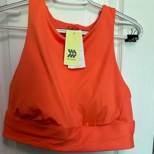Salmon color workout tank top